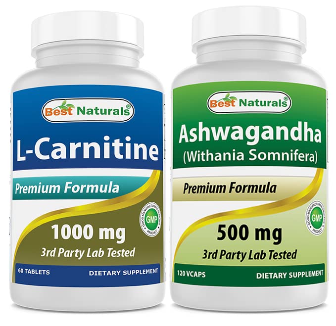 最高の自然 L カルニチン 1000mg 及び Ashwagandha のエキス 500 Mg