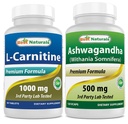 最高の自然 L カルニチン 1000mg 及び Ashwagandha のエキス 500 Mg