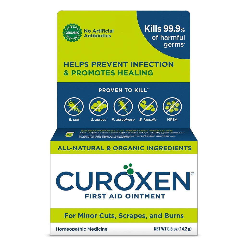 CUROXENファーストエイド抗生物質軟膏、0.5oz | オールナチュラル&オーガニック成分(0.5oz垂直)