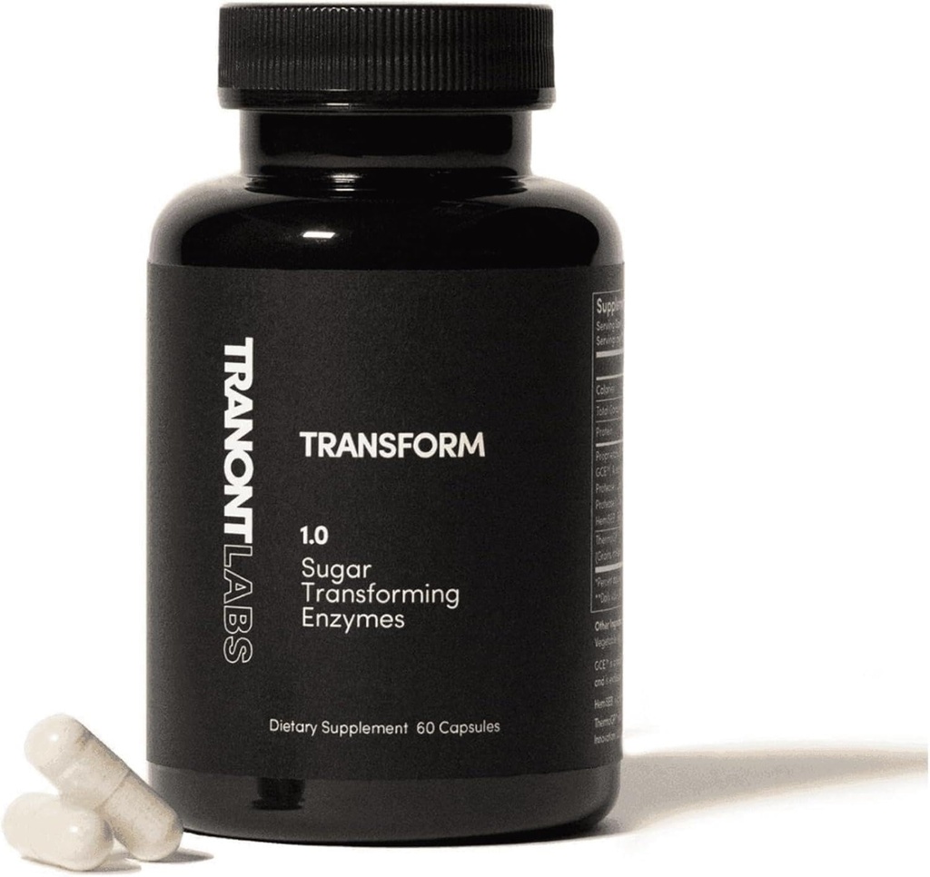 Tranont Transform | 60 Capsules | Supports Overall Health and Can Support Skin Care | Energy Booster Supplement | Plant-Based Enzymes for Health and Wellness | Supports Mental Clarity and Focus