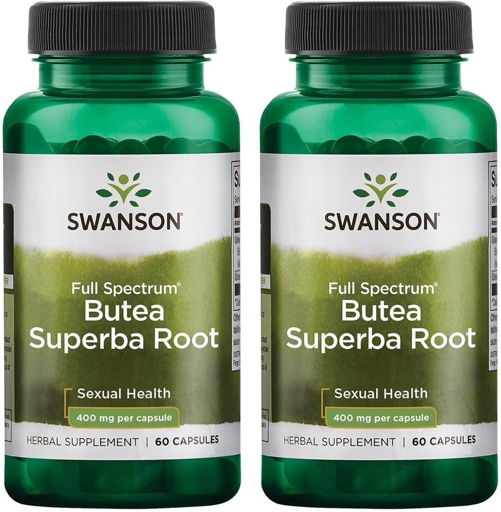 Swanson Butea Superba Rootフルスペクトラムの親密性&性的サポート400ミリグラム60カプセル(2パック)