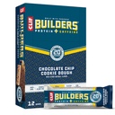 CLIF BUILDERS +カフェインプロテインバー - チョコレートチップクッキーダフ風味 - 20g植物ベースのタンパク質 - 無GMO - 低糖 - 人工甘味料なし - 2.4 oz。 (12パック)
