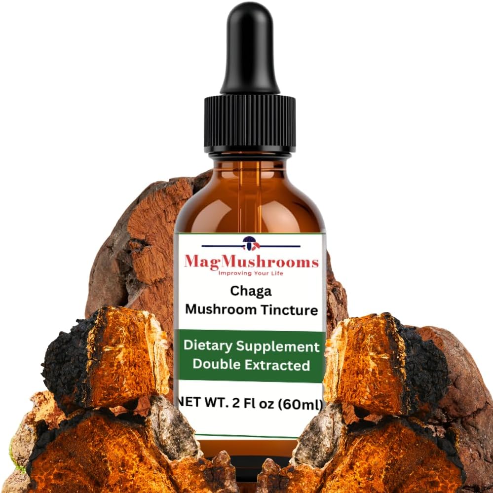 MagMushroomのChagaのきのこのエキスの液体のチンキ、毎日の補足、最高効力、2 Fl.のoz.、60の毎日の線量のために得られる二重