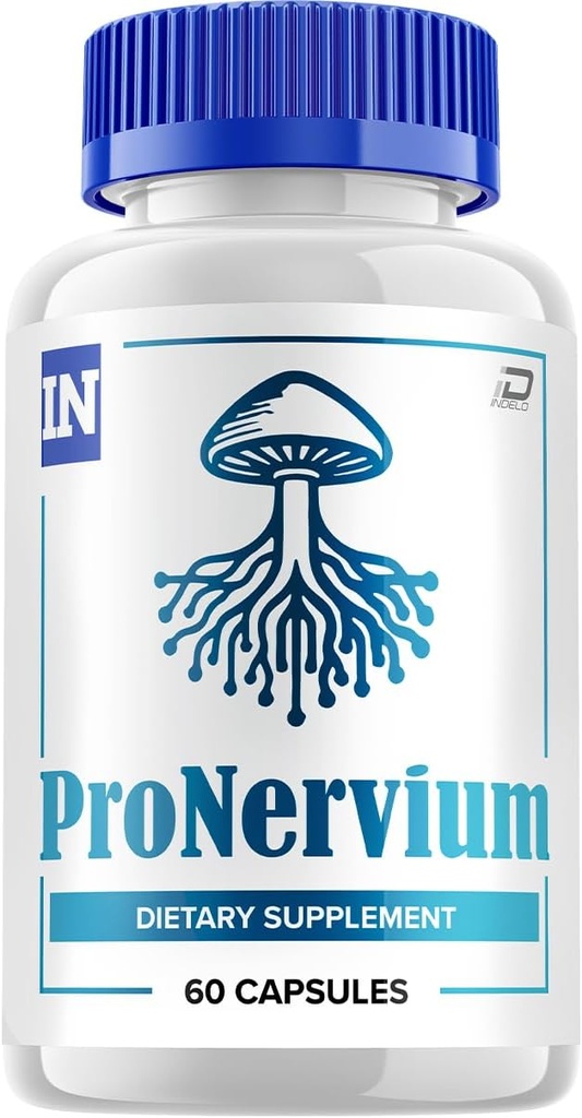 Pronervium Nerve Health Support Pills, Pronervium Reviews, Pronervium Nootropic Advanced Formula, Pronervium All Natural Focus Supplement, Pronervium Brain Support Reviews (1 Pack - 60 Capsules)