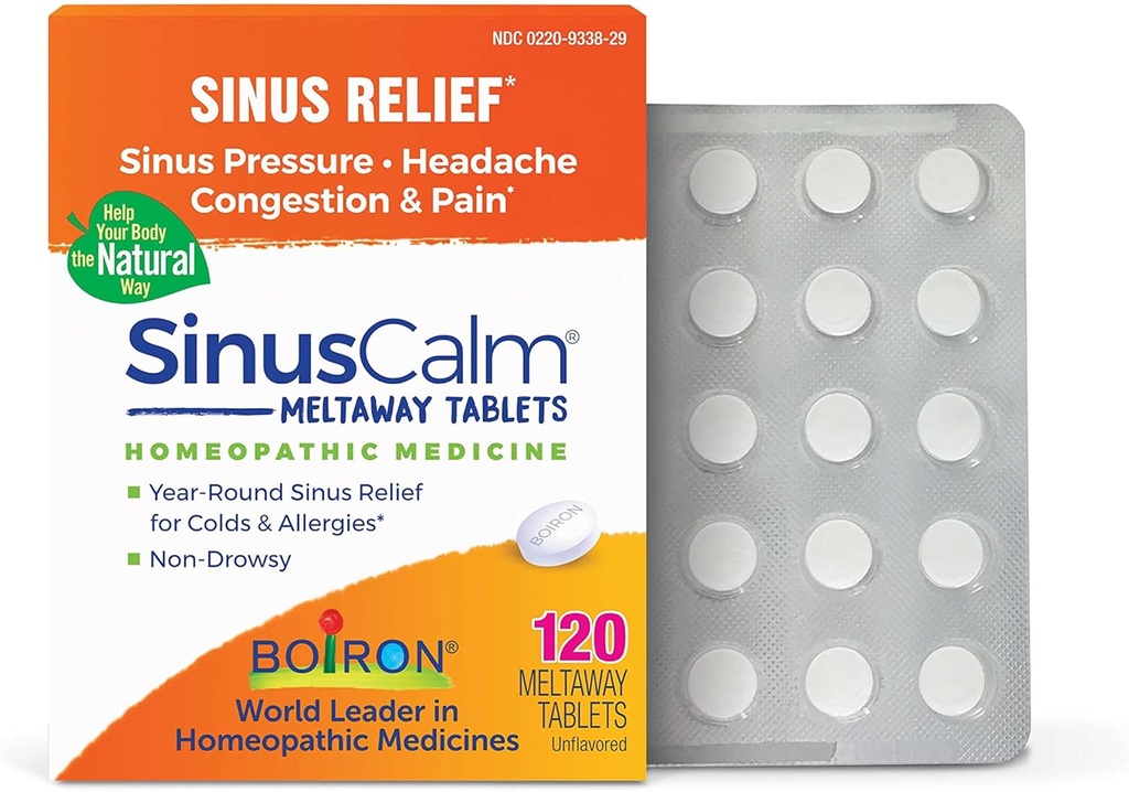 ボイロン SinusCalm 錠のための Sinus 痛みの軽減, Runny Nose, Congestion, Sinus 圧力, Headache - 120 カウント