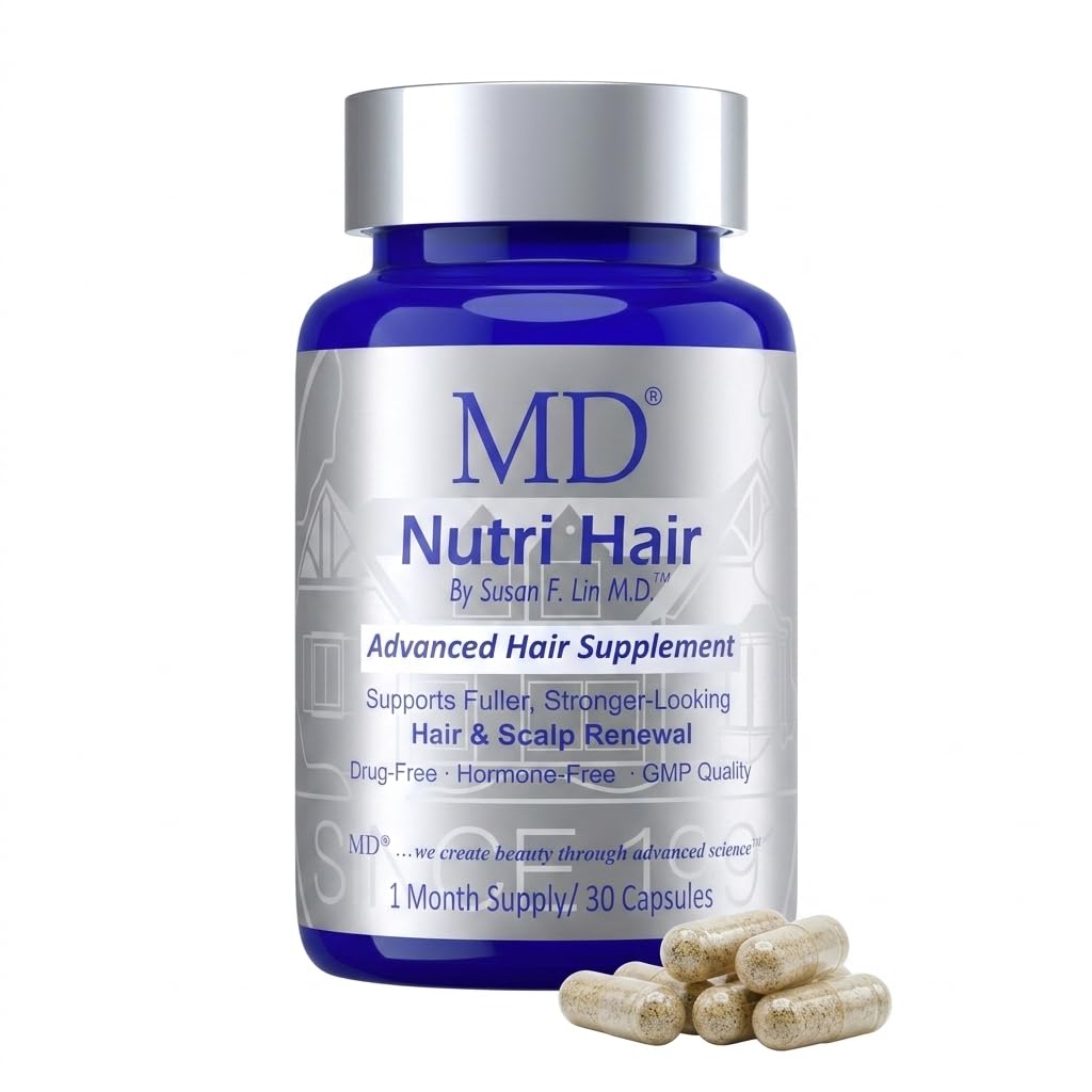 MD Nutriの毛の成長はBiotinと補います(30のカプセル) | 毛損失のために、毛の取除くこと、薄くなること、破損及びより長く、より厚い毛を促進します