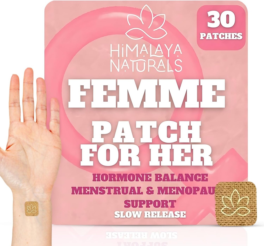 Femmeの草のパッチ– 30日の供給–非乳液、完全菜食主義者、および使いやすい