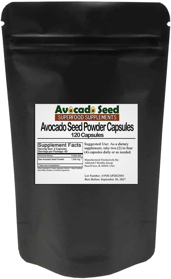 Avocado Seed Capsules - 120 Count