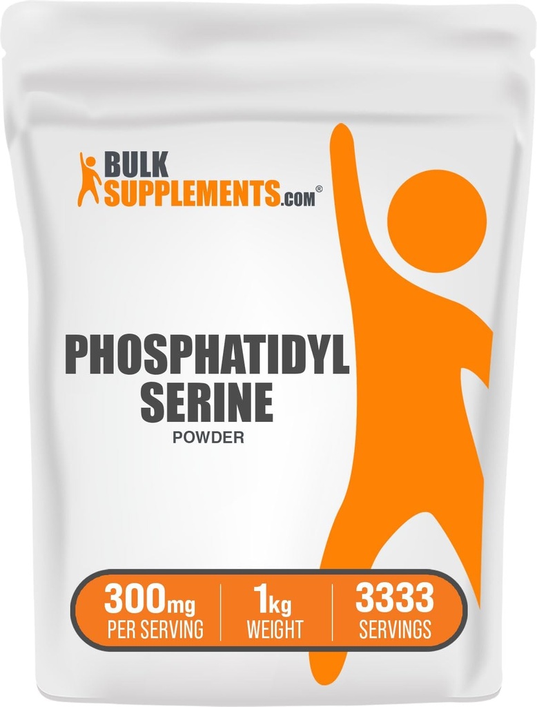 BulkSupplements.com Phosphatidylserine パウダー - Phosphatidylserine サプリメント、Sony Beans - 300mg per サービング(Phosphatidylserineの60mg)、1kg (2.2 lbs)(パッケージ1)