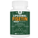 LiposomalのFisetinの補足、健康な老化のための2000MG、98%の純粋なFisetinのポリフェノールの酸化防止剤、TMGおよびResveratrolの健康な老化、認知サポート、60のカプセル