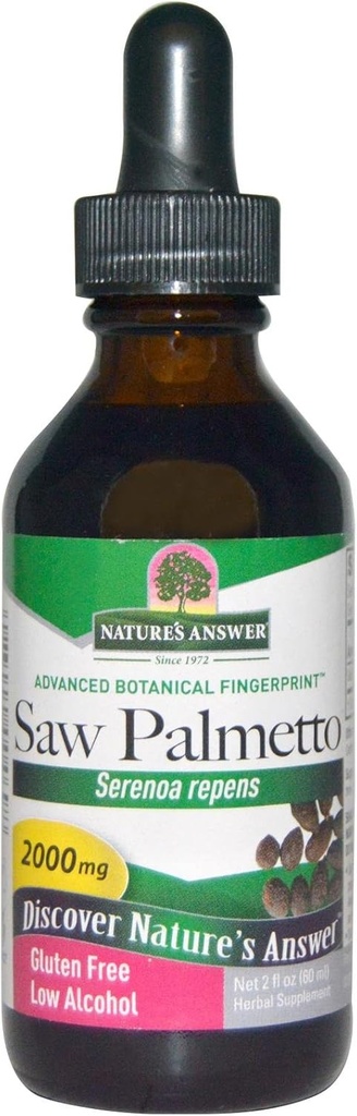 Nature's Answer は Palmetto ベリーエキス 2 液量オンス | 前立腺サポート | 自然尿の健康 | 毛の成長を促進します