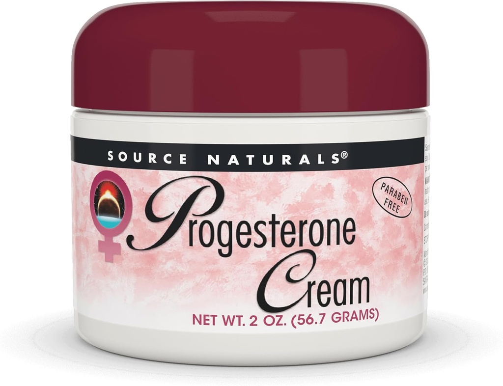 Source Naturals Progesterone Cream - Women's Health Support - High Purity, Paraben Free - 2 Ounce Jar