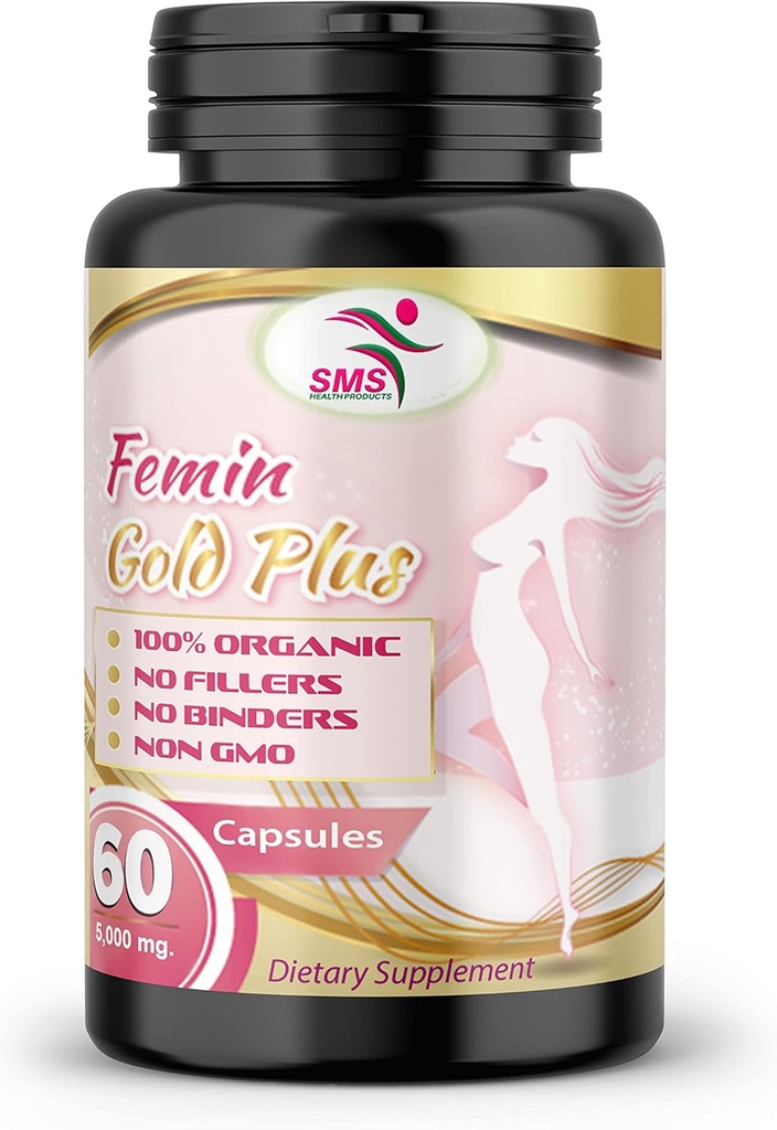 SMS Pueraria Mirifica毎日1,000mg自然有機カプセル - 男性、女性、性転換者、ベジギー60カプセルのため