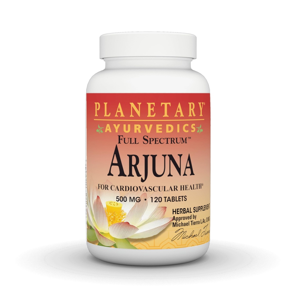 惑星のHERBALS Arjunaの完全なスペクトルのAyurvedicの栄養物の補足、550 Mg、120の計算