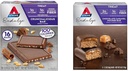 AtkinsのEndulgeのCrunchaliciousチョコレート バー、16の計算及びチョコレートCaramelのムース バー、5の計算