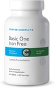 Cooper Complete - Basic One Multivitamin Iron Free - Daily Multivitamin and Mineral Supplement - 60 Tablets per Bottle. Pack of 3