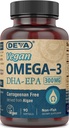 DEVAビーガンオメガ-3 DHA-EPA 300MG - カラギーナンなし, 藻類から派生しない油, 非GMO, 90 ゼラチンフリーソフトゲル