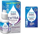 TheraTears Extra Dry Eye Therapy Lubricating Eye Drops for Dry Eye, 0.5 fl oz Bottle, 2 Count(Pack of 1) & Liquid Gel Nighttime Lubricating Eye Drops for Dry Eyes, シングルユースバイアル, 30 カウント