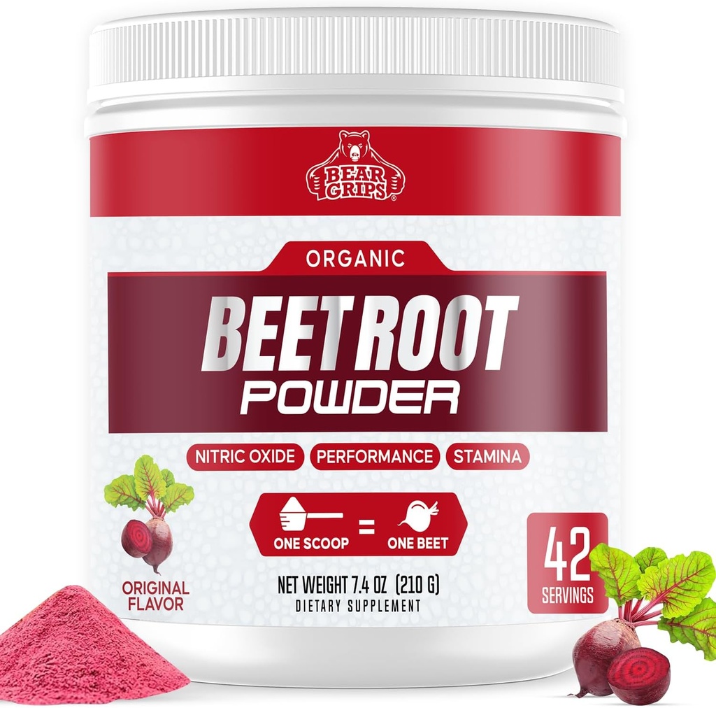 Organic Beet Root Powder - Nitric Oxide Supplement Super Food Beets Supplements, Beet Powder Organic High Blood Pressure Supplements, Beets for High Blood Pressure Support & Heart Health Support