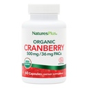 NaturesPlusオーガニッククランベリー500mg - 60カプセル - 健康的な尿路を促進するのに役立ちます - USDA認定オーガニック、ビーガン、グルテンフリー、非GMO - 30サービング
