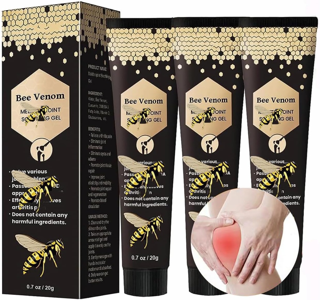 Bee Venom Relief Cream, Joint & Muscle Soothing Bee Venom Cream, Newzealand Bee Venom Gel (B)