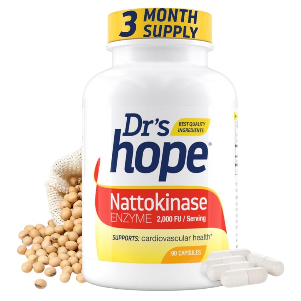 Nattokinase 2000 FU - Nattokinase の補足は心臓血管の健康および健康な血循環を支えます - 米国でなされる非 GMO、グルテンフリー、90 の野菜のカプセル