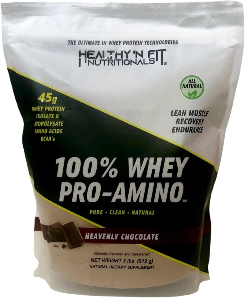 健康な「Nフィット100%WHEY PRO-AMINO v2.0-チョコレート(2lb):サプリメント、技術と純度のアメリカの#1ブランドから100%ウィープロテインプラスペプチド。