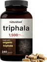 NatureBell Triphalaのカプセルの補足、サービングごとの1,500mg|有機アムラ、Bibhitaki、Haritakiのフルーツの粉となされる–サポート消化器の健康–二重強さ、非GMO