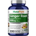 NusaPure Ginger Root Capsules 20:1 エキス、200 mg 野菜キャップあたり4,000mg相当 | 220 カウント | 非GMO