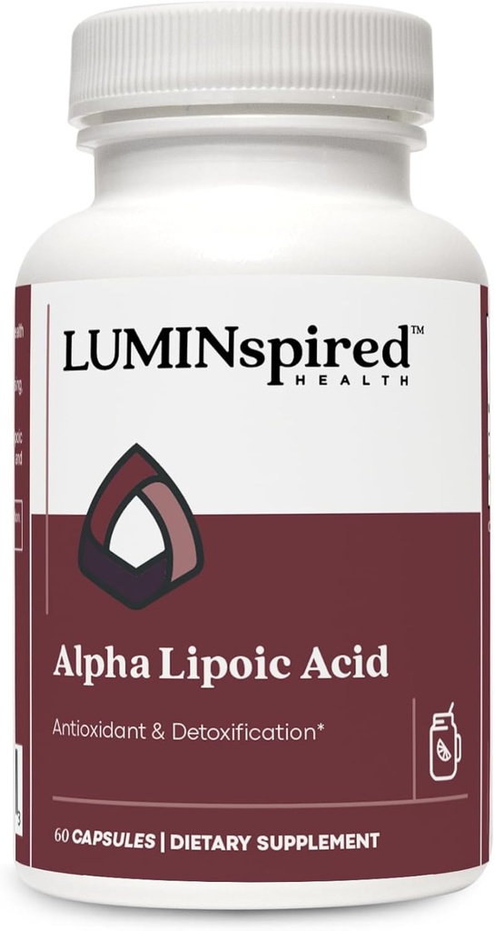 LUMINSPIRED HEALTHのよりよい吸収のためのBiotin 500mcgのアルファLipoicの酸600mgのCR、60のビーガン タブレット、サポート酸化防止機能、ブドウ糖のMetabolism及び健康なNerveの補足、グルテンフリー