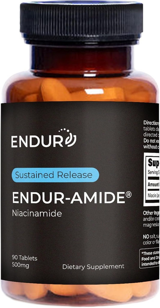 ENDUR-Amideの補足、助けは健康な老化及び細胞のウェルネスを支えます、助けは皮及び全身の健康、グルテンフリー、500mg (90のタブレット)を維持します
