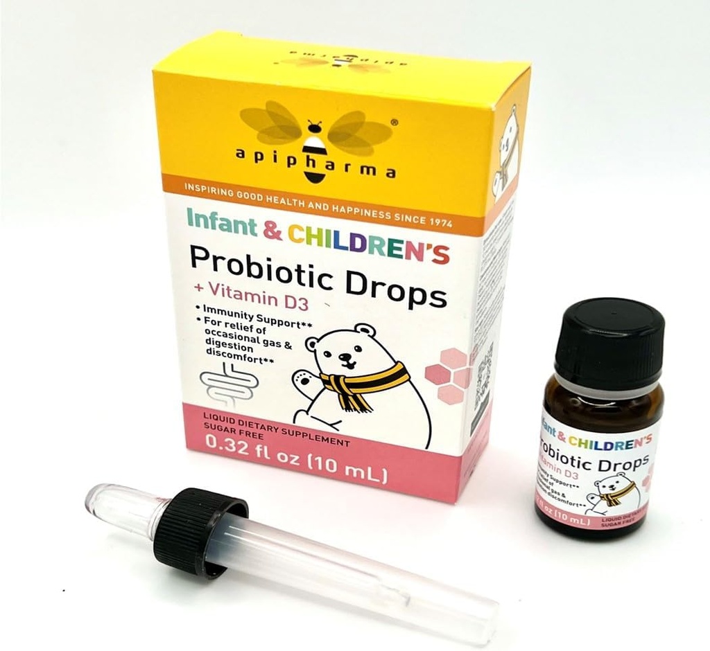 ビタミンD3 - 子供、トドル、乳幼児 - 消化の健康と免疫サポート、ガス&不快な援助(0.32oz)