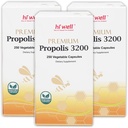 (Pack of 3) Hi Well Premium Propolis 3200 Flavonoid 96mg 250VegeCapsules