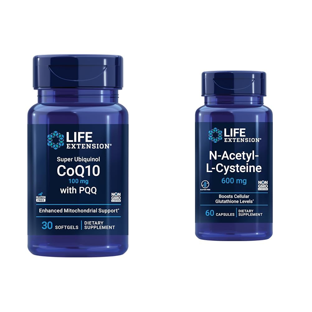 PQQ、CoQ10、PQQ及びN-Acetyl-L-Cysteine (NAC)、免疫、呼吸器、肝臓の健康の生命延長極度のUbiquinol CoQ10
