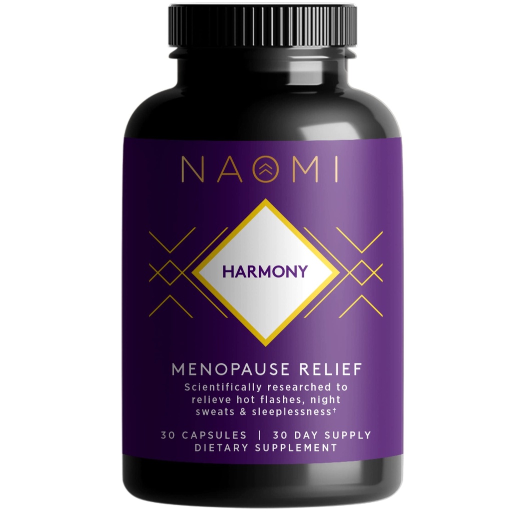 NAOMIハーモニー更年期リリーフサプリメント - ホットフラッシュのためのホルモンバランスサポート - 30ベジギーカプセル
