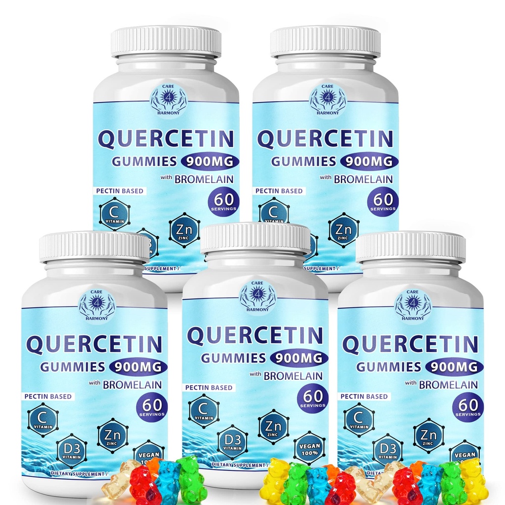 Quercetin のグミ - Bromelain のビタミン C + 亜鉛ビタミン D3 の Quercetin - Chewable Quercetin 900mg の補足-子供および大人のためのケルセチン (5)
