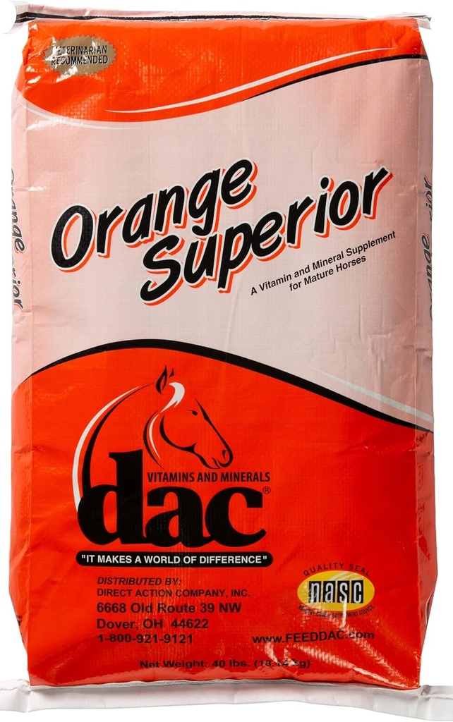 DAC VITAMINS AND MINERALS「DIFFERENCEの世界を創造する」オレンジスーペリア40lbs
