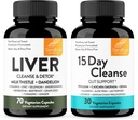 Sandhu's Liver Renew Cleanse Detoxサポート&15日 Gut Cleanseサポート 女性と男性のためのサプリメント