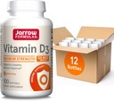 JarrowフォーミュラビタミンD3 125 mcg(5000 IU) - 100サービング(Softgels) - 骨の健康、免疫サポート、カルシウム代謝サポート - ビタミンDサプリメント - D3ビタミン - 5000 IUビタミンD(12のパック)