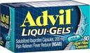 Advil Liqui-Gelsの痛みの回復力とフィーバーの減力剤、頭痛のためのIbuprofen 200mgの大人のための痛みの薬、腰痛、月経の痛みおよび関節の痛みの軽減 - 80の液体はカプセルを満たしました