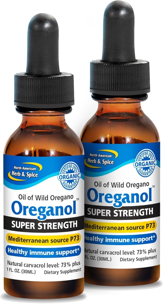 NORTH AMERICAN HERB&SPICE スーパー 強度 Oreganol P73 - パック 2、1 fl oz - 免疫システム サポート - GMO 非、認定有機 - 864 総サービング