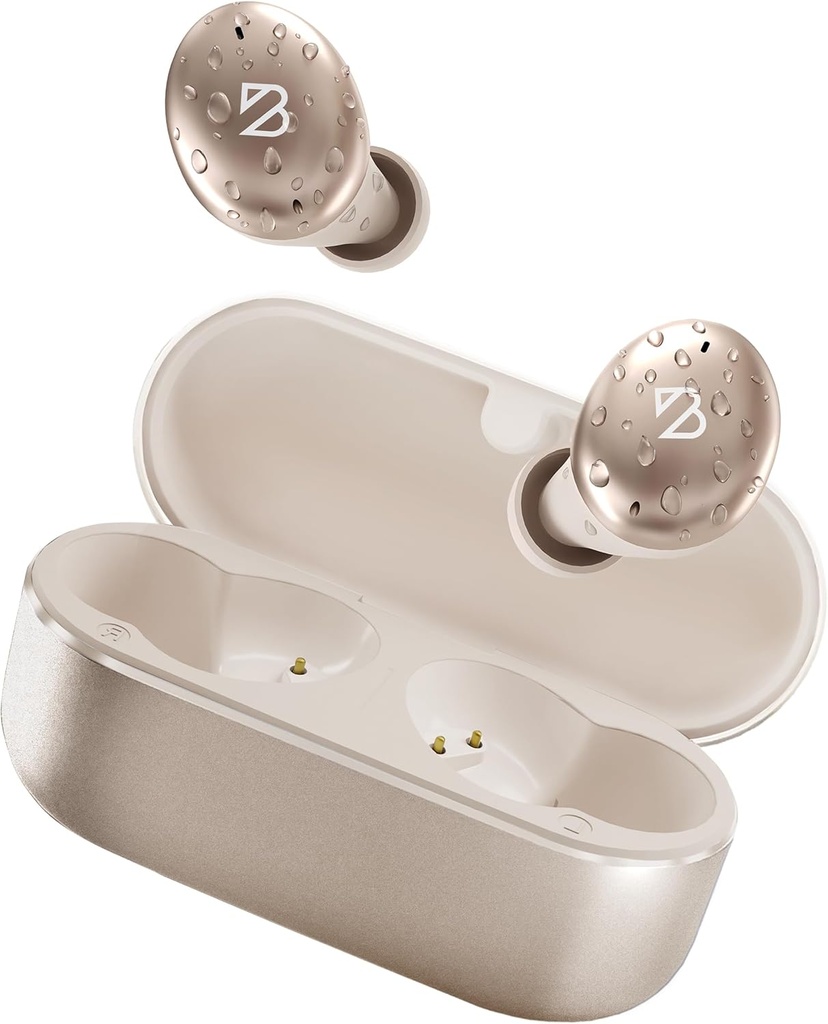 バックベイオーディオテンポ 30 小さな耳のためのワイヤレスイヤホン - 受賞歴のあるサウンド、耐汗性Bluetoothイヤホン、女性のための快適な耳の芽、ゴールドイヤホン小型イヤーキャナル、ロングバッテリーヘッドフォン
