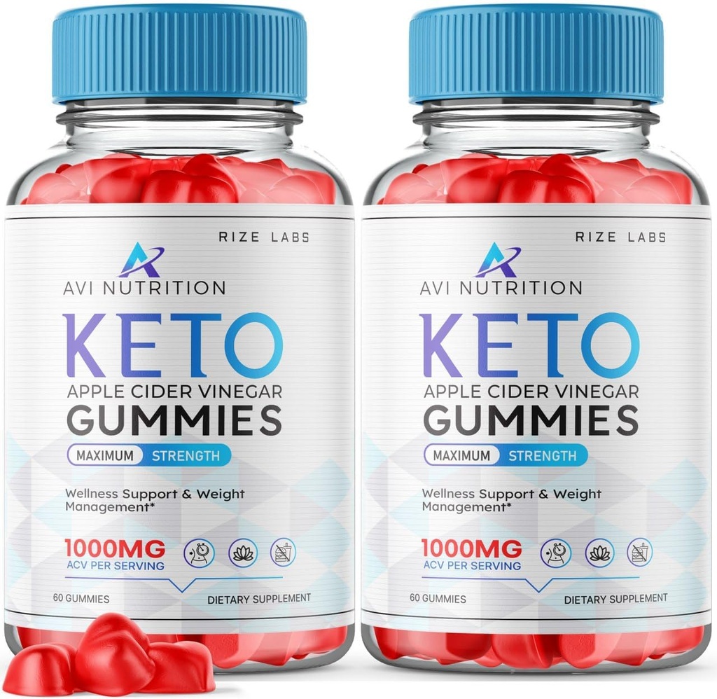 (2 Pack) Avi Nutrition Keto Gummies, Avi Nutrition Keto, ACV Advanced Weight Loss Gummy, Keto + ACV Supplement, Avi Nutrition for Metabolism Boost, AviNutrition Keto ACV Gummies Reviews (120 Gummies)