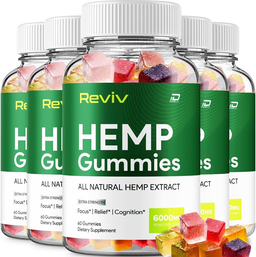 Reviv Hemp - Hemp Seed Extract RevivHemp Gummies Tinnitus Herbal Supplement、健康とウェルネスサポート、すべての自然なReviv Hemp Gummy(5パック - 300グミ)