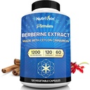NutriveinのCeylon Cinnamon - 120のカプセルが付いている優れたBerberine HCL 1200のmg:防衛、消化およびMetabolismのための高吸収のBerberineの補足