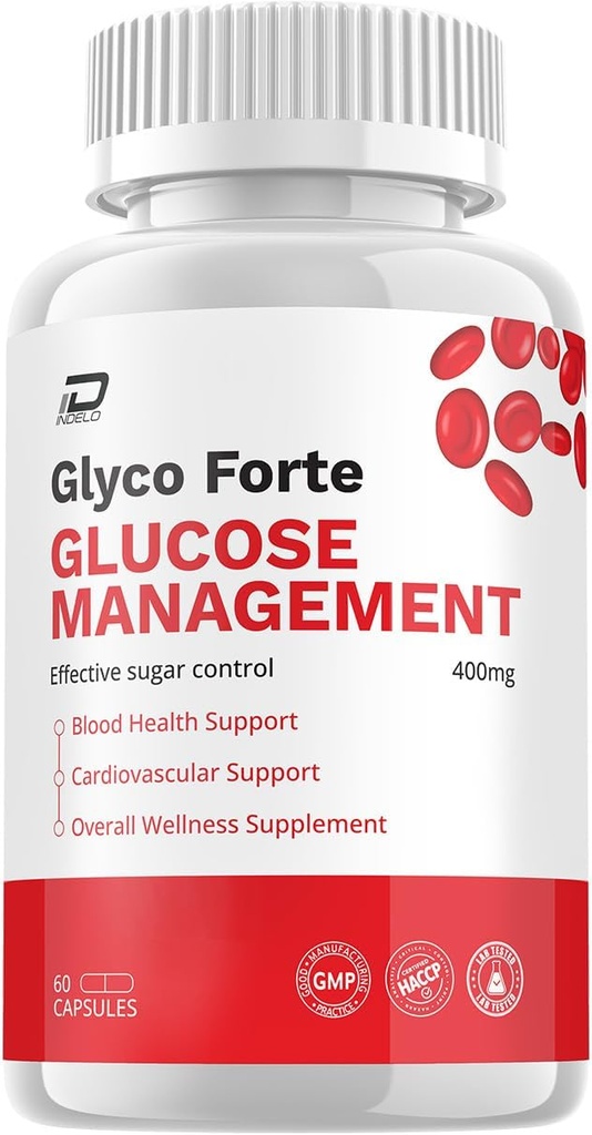 Glycoのフォルテのカプセル-GlycoForteの高度の補足、Glycoのフォルテの健康なレベル、全面的なエネルギー サポート、GlycoForteの最高の強さ、1のパック- 60のカプセルを維持するすべての自然な方式