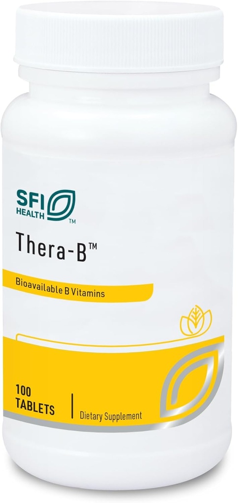 Klaireの実験室SFIの健康のThera-B -活動化させたMetafolin Folate (L-5-MTHF)、Biotin及びMethylcobalamin (100のタブレットが付いている必須のビタミンBのコンプレックス、Hypoallergenic方式