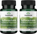 Swanson Sulforaphane - Broccoli Sprout Extractは、セルラー、GI Tract、および肝臓の健康をサポート - 天然サプリメントは、0.4% Sulforaphaneに標準化 - (60ベジギーカプセル、400mcg各)(2パック)