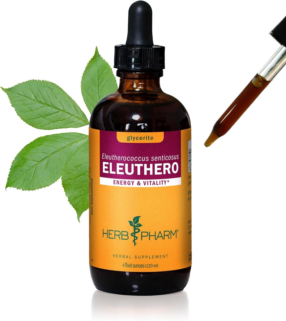 ハーブ Pharm の Eleuthero の根のエネルギーおよびスタミナ、アルコール・フリーのグリセライト、4 つの Ounce