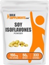 BulkSupplements.com Soy Isoflavones Powder - Soy Isoflavones 150mg, Isoflavones Supplement for Women - for Bone Support, Pure & Gluten Free - 150mg per Serving, 50g (1.8 oz)
